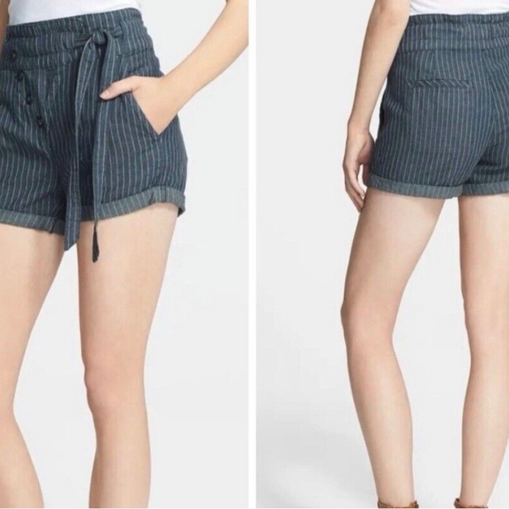 MEDIUM FREE PEOPLE PINSTRIPE HIGH WAISTED SHORTS